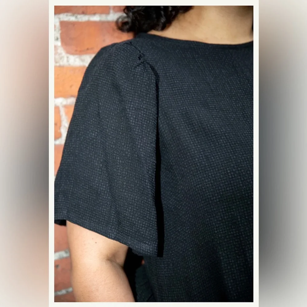 Mini Agnes Dress in Black Woven from Shelter Clothing (slow fashion) - Picture 3 of 8